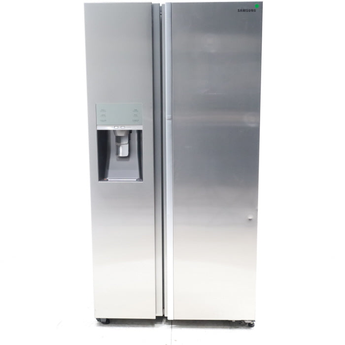 Pictures of Samsung 22 cu. ft. Food Showcase Counter Depth ENERGY STAR Side-by-Side Refrigerator with Metal Cooling in Stainless Steel - Certified Refurbished - Neu Appliance Outlet - Discount Appliance Outlet in Austin, Tx