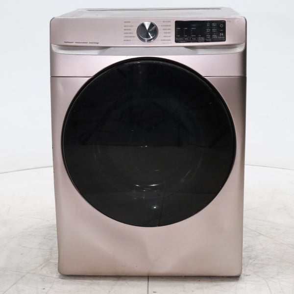 Champagne Samsung 7.5 cu. ft. Front Load Electric Dryer with Steam Sanitize+ - Scratch & Dent - Minor