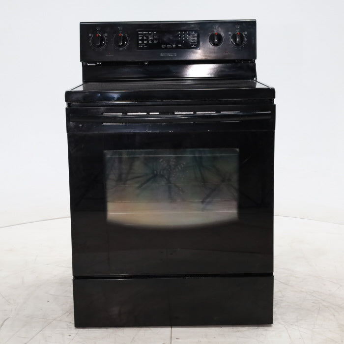 Pictures of Samsung Black 30inch Electric Glass Top Range with 5 Radiant Elements and True Fan Convection - Certified Refurbished - Neu Appliance Outlet - Discount Appliance Outlet in Austin, Tx