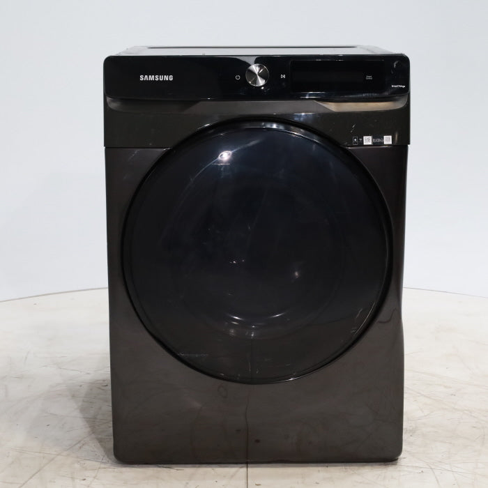 Pictures of Samsung Brushed Black 7.5 cu. ft. Smart Dial Electric Steam Dryer with Super Speed Dry - Scratch & Dent - Major - Neu Appliance Outlet - Discount Appliance Outlet in Austin, Tx