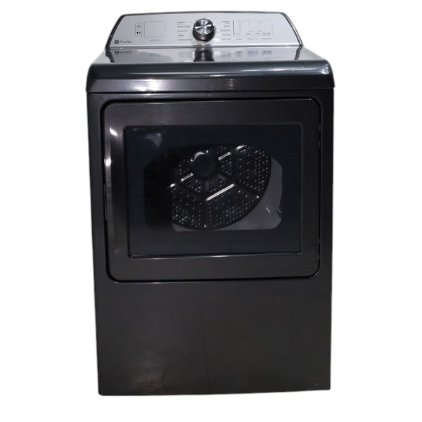 GE Profile ENERGY STAR 7.4 cu. ft. Smart Gas Dryer in Diamond Gray with Sanitize Cycle and Sensor Dry - Scratch & Dent - Minor