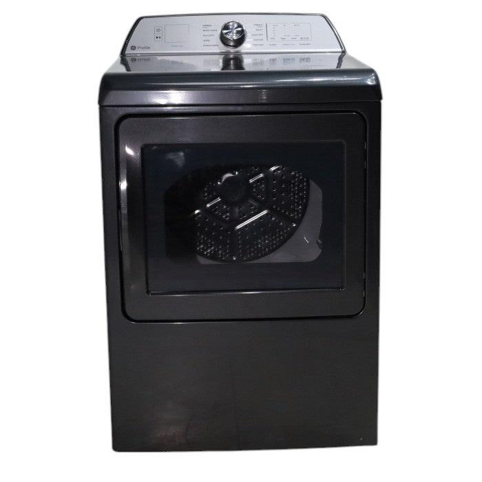 GE Profile ENERGY STAR 7.4 cu. ft. Smart Gas Dryer in Diamond Gray with Sanitize Cycle and Sensor Dry - Scratch & Dent - Minor