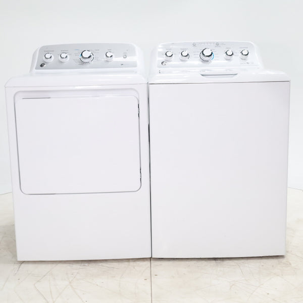 ENERGY STAR GE. 4.2 cu. ft. Top Load Washing Machine with Stain Removal Guide and HE GE 7.2 cu. ft. Electric Dryer with HE Sensor Dry - Certified Refurbished