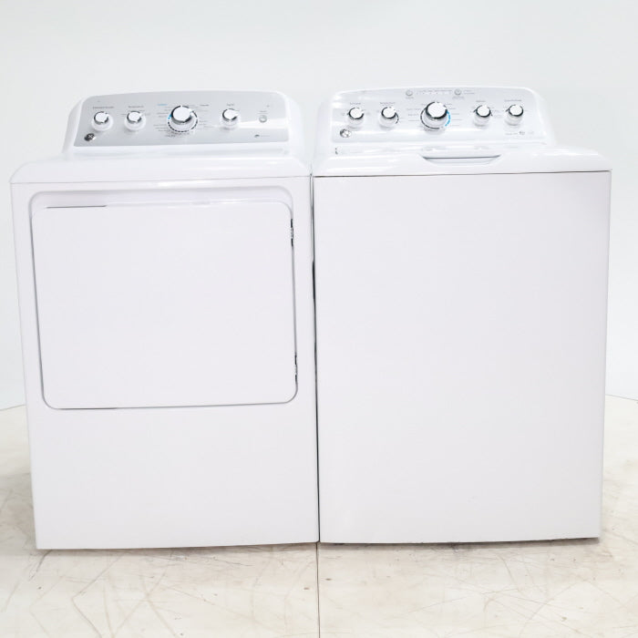 ENERGY STAR GE. 4.2 cu. ft. Top Load Washing Machine with Stain Removal Guide and HE GE 7.2 cu. ft. Electric Dryer with HE Sensor Dry - Certified Refurbished