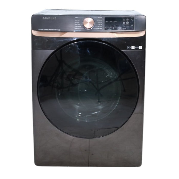 Brushed Black ENERGY STAR Samsung 7.5 cu. ft. Frontload Electric Dryer with Steam - Scratch & Dent - Major