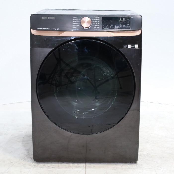 Pictures of Brushed Black ENERGY STAR Samsung 7.5 cu. ft. Frontload Electric Dryer with Steam - Scratch & Dent - Major - Neu Appliance Outlet - Discount Appliance Outlet in Austin, Tx