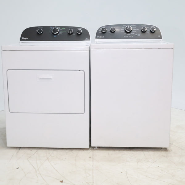 ENERGY STAR 3.8 cu ft Whirlpool Top-Load Washing Machine with Low-Profile Impeller and 7.0 cu ft Whirlpool Electric Dryer with Hamper Door - Certified Refurbished