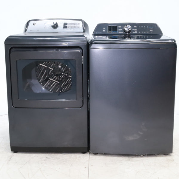 GE Profile ENERGY STAR 5.3 cu. ft. Capacity Washer with Smarter Wash Technology and GE 7.4 cu. ft. Capacity Smart aluminized alloy drum Electric Dryer with HE Sensor Dry - Scratch and Dent - Minor