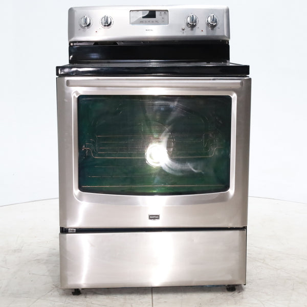 Maytag Stainless Steel 6.2 cu. ft. Capacity Electric Smoothtop Range with 5 Radiant Elements and Precision Cooking System - Certified Refurbished