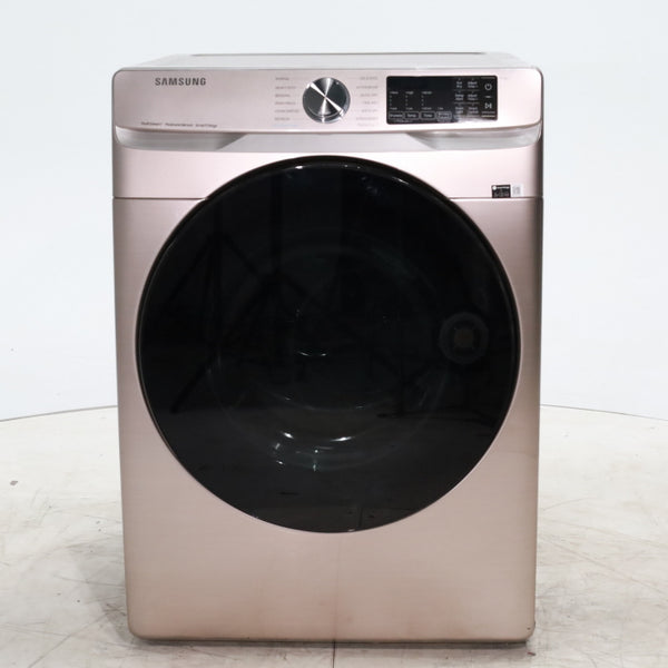 Champagne Samsung 7.5 cu. ft. Front Load Electric Dryer with Steam Sanitize+- Scratch & Dent - Moderate