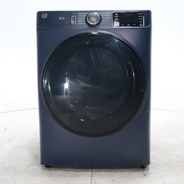 Sapphire Blue ENERGY STAR GE 7.8 cu. ft. Stackable Front Load Electric Dryer with Voice Control - Scratch & Dent - Minor