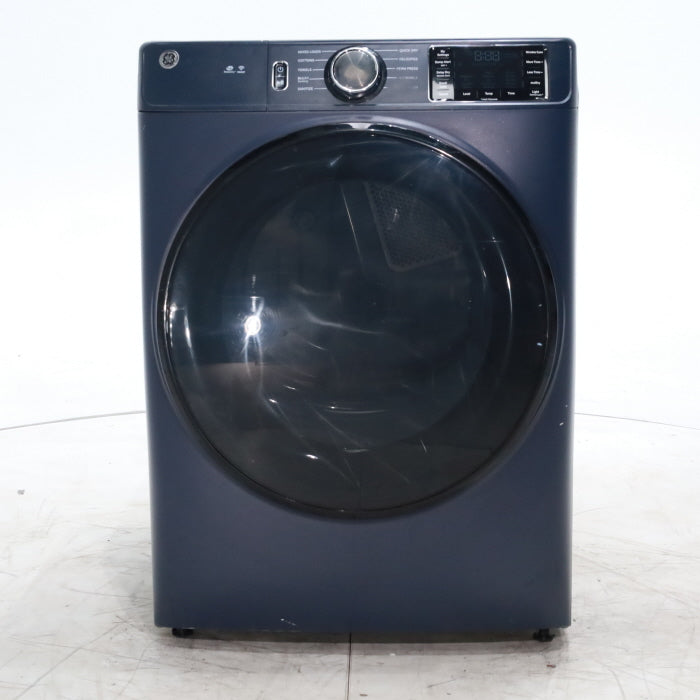 Sapphire Blue ENERGY STAR GE 7.8 cu. ft. Stackable Front Load Electric Dryer with Voice Control - Scratch & Dent - Minor