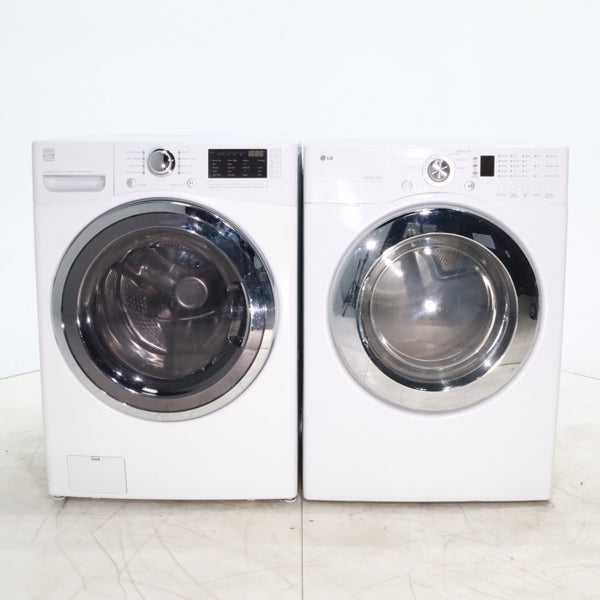 Kenmore 4.5 cu ft Capacity Frontload Steam Washer with Vibration Guard and LG Front Load Electric 7.3 cu ft Dryer with Sensor Dry System - Certified Refurbished