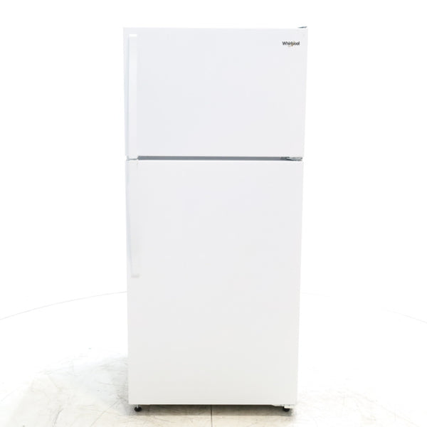 28" Wide White Whirlpool 14.3 cu. ft. Top Freezer Refrigerator with Reversible Doors - Scratch & Dent - Minor