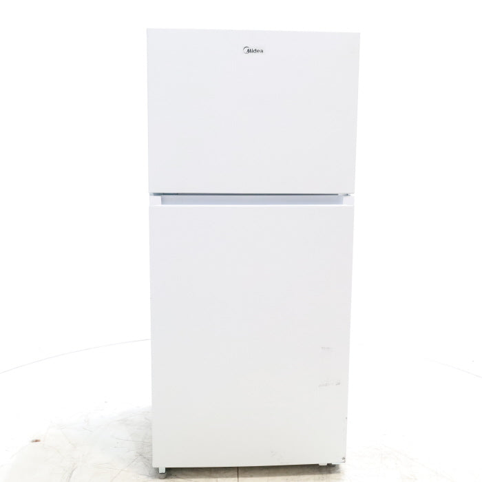 White ENERGY STAR Midea 18.1 cu. ft. Top Freezer Refrigerator with Reversible Door - Scratch & Dent - Minor
