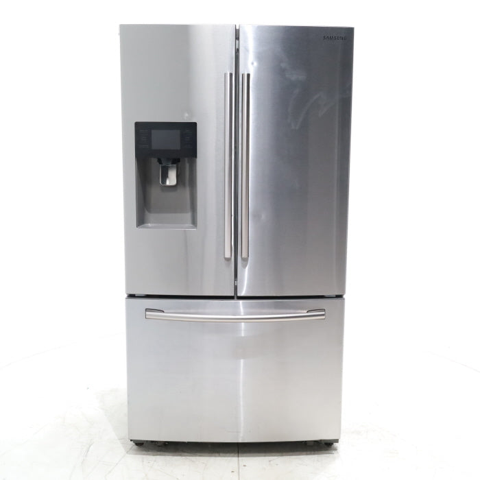 Stainless Steel ENERGY STAR Samsung 24.6 cu. ft. 3 Door French Door Refrigerator with Dual Ice Maker - Certified Refurbished