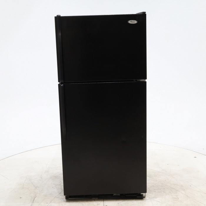30" Wide Whirlpool Black Top Freezer 18.2 cu ft Refrigerator with Ice Maker - Certified Refurbished