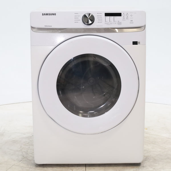 White Samsung 7.5 cu. ft. Front Load Electric Dryer with Smart Care - Scratch and Dent - Minor