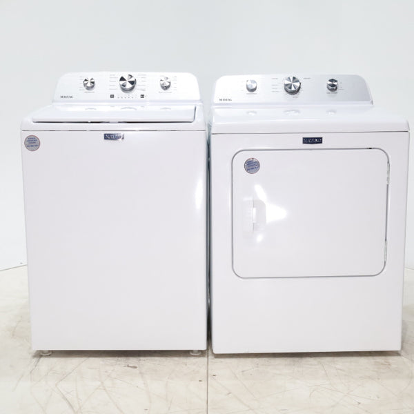 Maytag 4.5 cu. ft. Top Load Washer with Power Agitator and 7.0 cu. ft. Electric Dryer with Reversible Door - Scratch & Dent - Minor