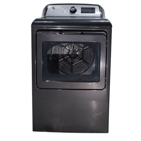 GE Diamond Gray ENERGY STAR 7.4 cu. ft. Capacity Smart aluminized alloy drum Electric Dryer with Sanitize Cycle and Steam - Certified Refurbished