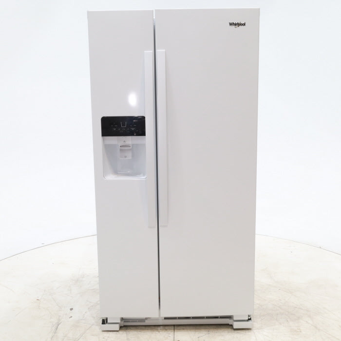 33 in. Wide White Whirlpool 21.4 cu. ft. Side by Side Refrigerator with In Door Ice and Water Dispenser - Scratch & Dent - Minor