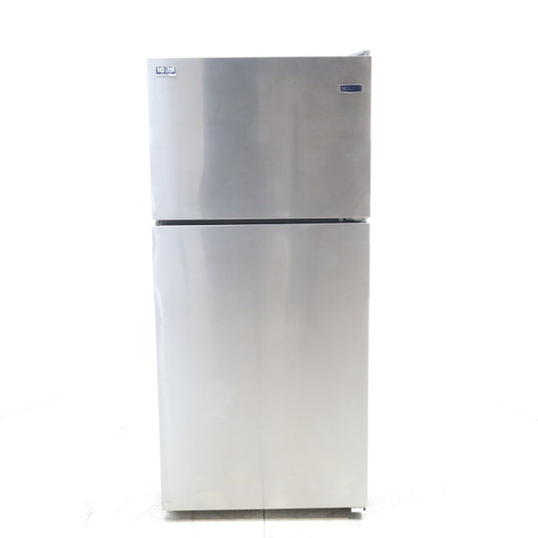 30" Wide Stainless Steel Maytag Top Freezer Refrigerator with Adjustable Glass Shelving - Certified Refurbished
