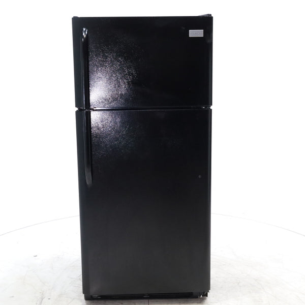 30" Wide Frigidaire Black 18 cu ft  Top and Bottom Refrigerator with Adjustable Shelving and Ice Maker - Certified Refurbished