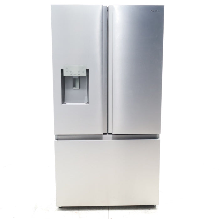 Hisense Fingerprint Resistant Stainless Steel PureFlat 25.4-cu ft ENERGY STAR French Door Refrigerator with Dual Ice Maker, Water - Scratch & Dent - Minor
