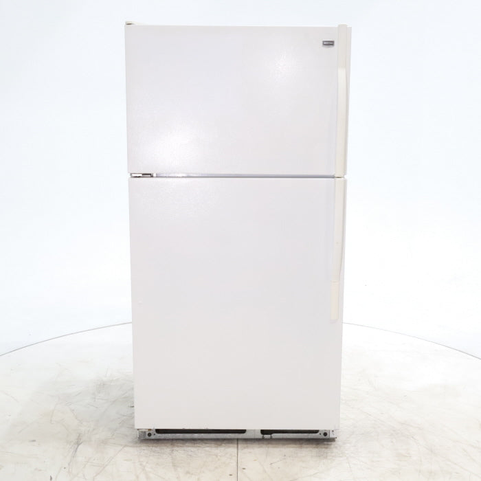 33" Wide Maytag White 20.9 cu ft Top Freezer Refrigerator with Adjustable Shelving and Icemaker - Certified Refurbished