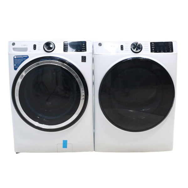 GE ENERGY STAR 4.8 cu. ft. Capacity Smart Front Load  Washer with UltraFresh Vent System with OdorBlock  and GE ENERGY STAR 7.8 cu. ft. Capacity Smart Front Load Electric Dryer with Steam and Sanitize Cycle - Scratch and Dent - Minor