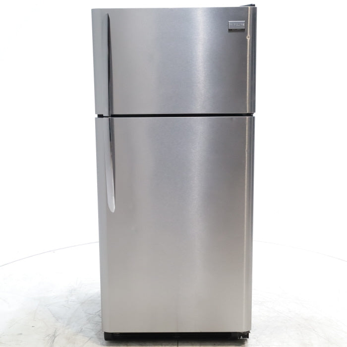 Pictures of 30" Wide Frigidaire Gallery Stainless Steel 18.3-cu ft Top-Freezer Refrigerator with Adjustable Spill Proof Glass - Certified Refurbished - Neu Appliance Outlet - Discount Appliance Outlet in Austin, Tx