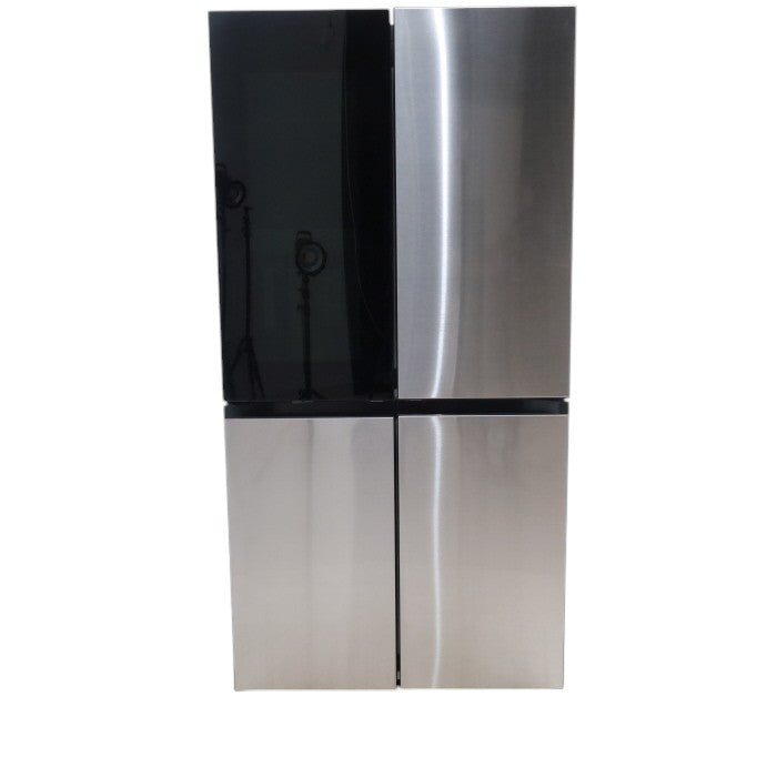 Pictures of Stainless Steel Samsung Bespoke Counter-depth 22.5-cu ft 4-Door Smart French Door ENERGY STAR Refrigerator with Dual Ice Maker and Water Dispenser and Door within Door - Scratch & Dent - Minor - Neu Appliance Outlet - Discount Appliance Outlet in Austin, Tx