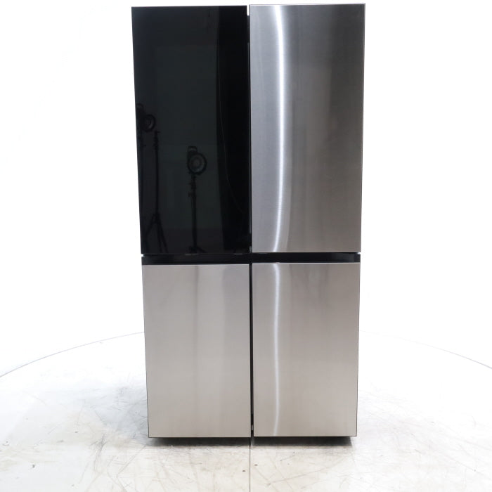 Pictures of Stainless Steel Samsung Bespoke Counter-depth 22.5-cu ft 4-Door Smart French Door ENERGY STAR Refrigerator with Dual Ice Maker and Water Dispenser and Door within Door - Scratch & Dent - Minor - Neu Appliance Outlet - Discount Appliance Outlet in Austin, Tx