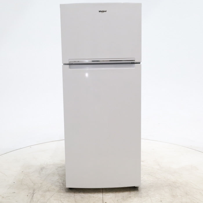 28" Wide White Whirlpool 18 cu. ft. Top Freezer Refrigerator with Flexi-Slide Bin - Scratch & Dent  - Minor