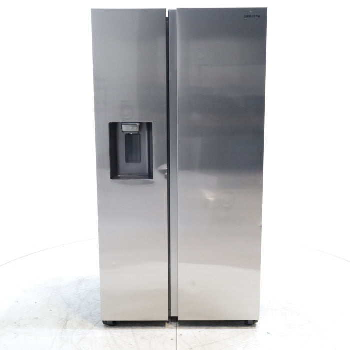 Fingerprint Resistant Stainless Steel ENERGY STAR Samsung 27.4 cu. ft. Side by Side Refrigerator with Exterior Water and Ice Dispenser - Scratch & Dent - Minor