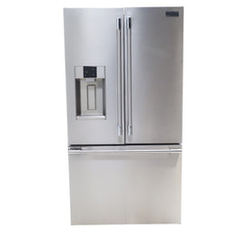 Pictures of Smudge-Proof® Stainless Steel Frigidaire Counter-Depth Professional ENERGY STAR 22.6 Cu. Ft. French Door Dual Ice Maker Refrigerator with CrispSeal® Plus Crispers with Auto Humidity - Scratch & Dent - Minor - Neu Appliance Outlet - Discount Appliance Outlet in Austin, Tx