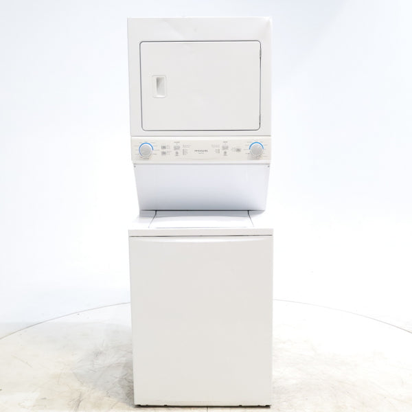 Frigidaire Stacked Laundry Center with 3.9 cu ft Capacity Washer and 5.6 cu ft Electric Dryer with Maxfill Option- Scratch & Dent - Moderate