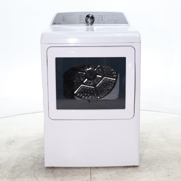 GE Profile™ ENERGY STAR® 7.4 cu. ft. Capacity aluminized alloy drum Electric Dryer with Sanitize Cycle and Sensor Dry - Scratch & Dent - Minor