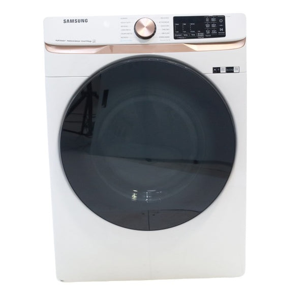 Ivory ENERGY STAR Samsung 7.5 cu. ft. Frontload Electric Dryer with Steam - Scratch & Dent - Minor