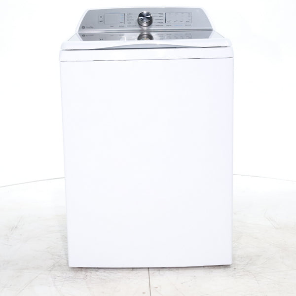 GE Profile 5.0 cu. ft. High-Efficiency ENERGY STAR Smart Top Load Washer in White with Microban Technology - Scratch & Dent - Minor