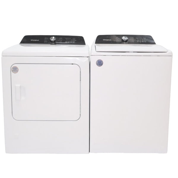 Whirlpool 4.6 cu. ft. Top Load Washer with Built-In Faucet  and Whirlpool 7.0 cu. ft. Steam Gas Dryer with Hamper Door - Scratch & Dent - Minor