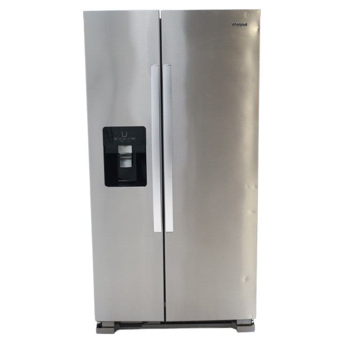 Pictures of Fingerprint-Resistant Stainless Steel Whirlpool 24.5 cu. ft. Side by Side Refrigerator with In Door Ice and Water Dispenser - Certified Refurbished - Neu Appliance Outlet - Discount Appliance Outlet in Austin, Tx