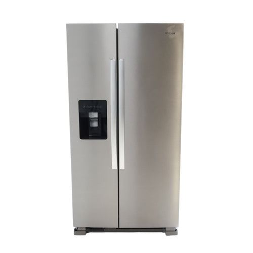 Pictures of Whirlpool 36' Wide Fingerprint Resistant Stainless Steel 24 cu ft Capacity Side By Side Refrigerator with Ice and Water Dispenser - Scratch & Dent - Minor - Neu Appliance Outlet - Discount Appliance Outlet in Austin, Tx