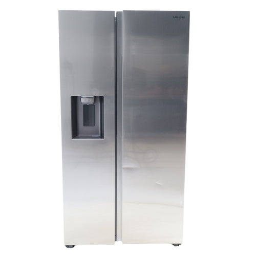 Pictures of Fingerprint Resistant Stainless Steel ENERGY STAR Samsung 27.4 cu. ft. Side by Side Refrigerator with Exterior Water and Ice Dispenser - Scratch & Dent - Moderate - Neu Appliance Outlet - Discount Appliance Outlet in Austin, Tx