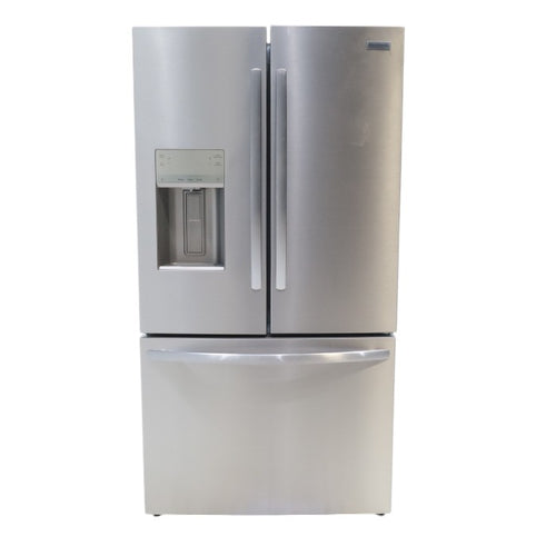 Stainless Steel ENERGY STAR Frigidaire 27.8 cu. ft. 3 Door French Door Refrigerator with Exterior Water and Ice Dispenser - Scratch & Dent - Minor