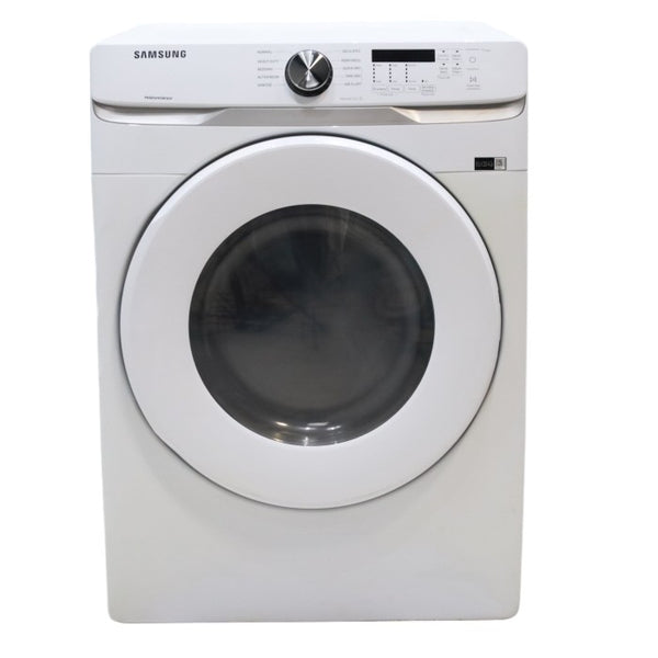White Samsung 7.5 cu. ft. Front Load Electric Dryer with Smart Care - Scratch and Dent - Minor