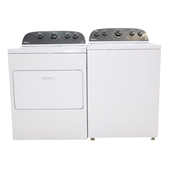 ENERGY STAR 3.8 cu ft Whirlpool Top-Load Washing Machine with Low-Profile Impeller and 7.0 cu ft Whirlpool Electric Dryer with Hamper Door - Certified Refurbished