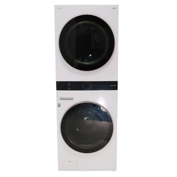 White LG Wash Tower Single Unit Front Load with Center Control™ 4.5 cu. ft. Washer and 7.4 cu. ft. Electric Dryer - Scratch & Dent - Minor
