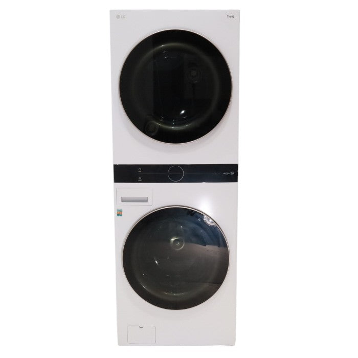 White LG Wash Tower Single Unit Front Load with Center Control™ 4.5 cu. ft. Washer and 7.4 cu. ft. Electric Dryer - Scratch & Dent - Minor