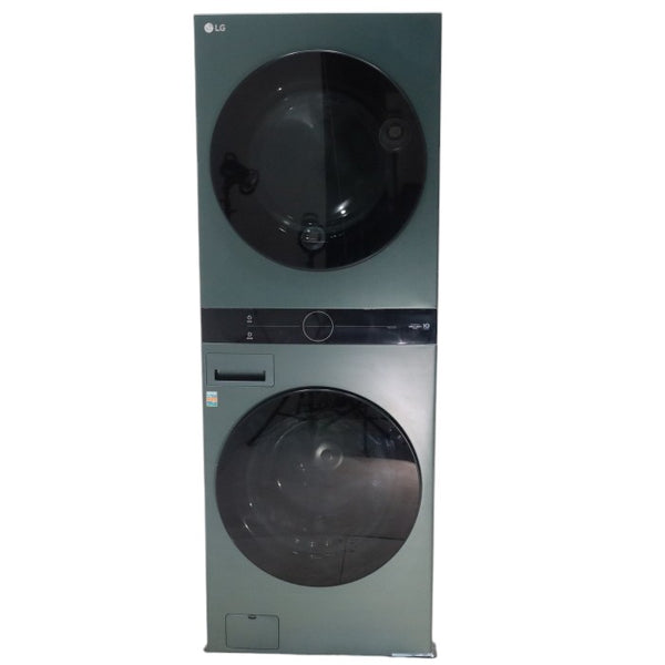 Nature Green LG Wash Tower Single Unit Front Load with Center Control™ 4.5 cu. ft. Washer and 7.4 cu. ft. Electric Dryer with Turbo Wash 360 and TurboSteam- Scratch & Dent - Minor